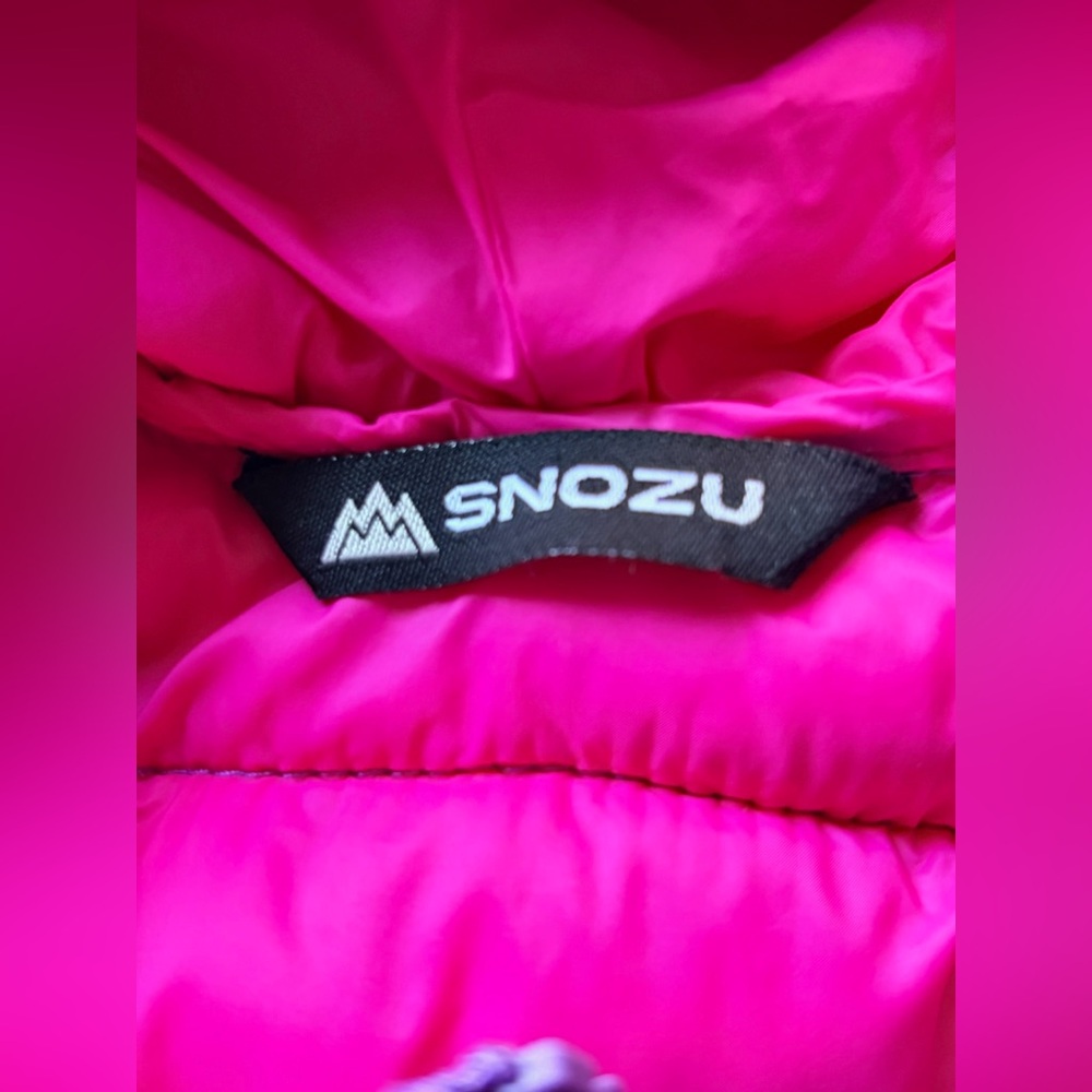 Snozu Infant Purple Hooded Puffer Snowsuit One-Piece Bunting 6M - Picture 4 of 4